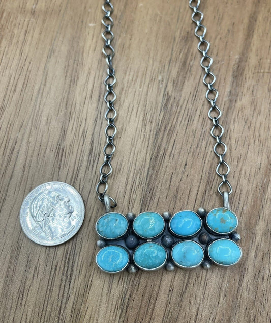 Kingman Cluster Bar Necklace