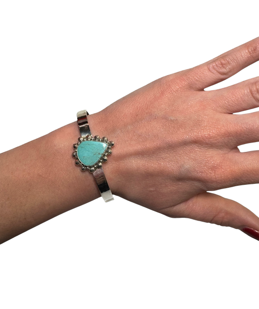 Turquoise Pear Adjustable Cuff
