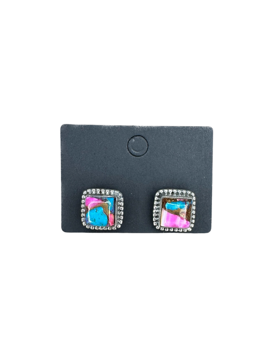 Dahlia Square Earrings