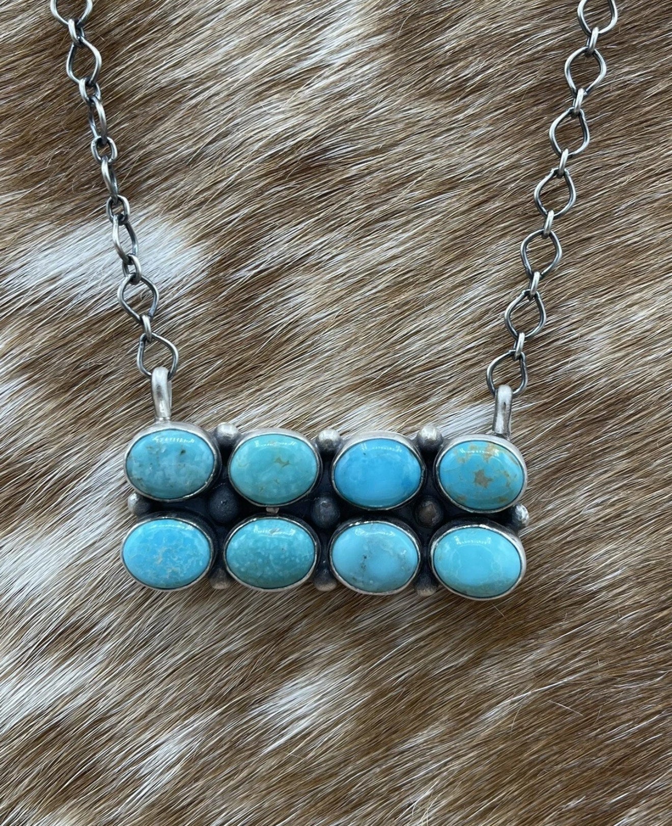 Kingman Cluster Bar Necklace