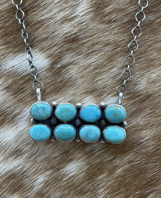 Kingman Cluster Bar Necklace