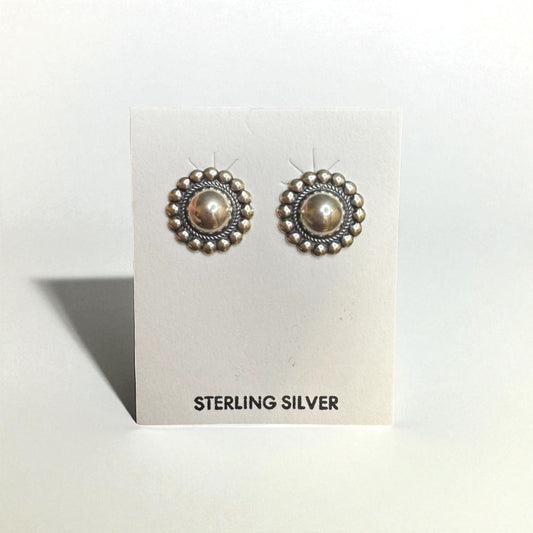 Silver Concho Earrings